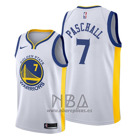 Camiseta Golden State Warriors Eric Paschall NO 7 Association 2019-20 Blanco